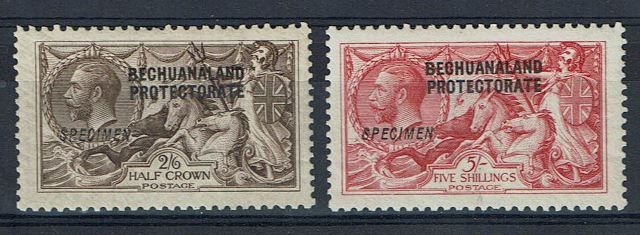 Image of Bechuanaland - Bechuanaland Protectorate SG 83S/4S LMM British Commonwealth Stamp